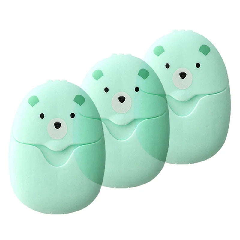 combo 3 Travel Soap Sheets Portable Soap Paper Bath Hand Outdoor Travel Cleaning Soap Sheet Fragrance Foam Suitable Camping