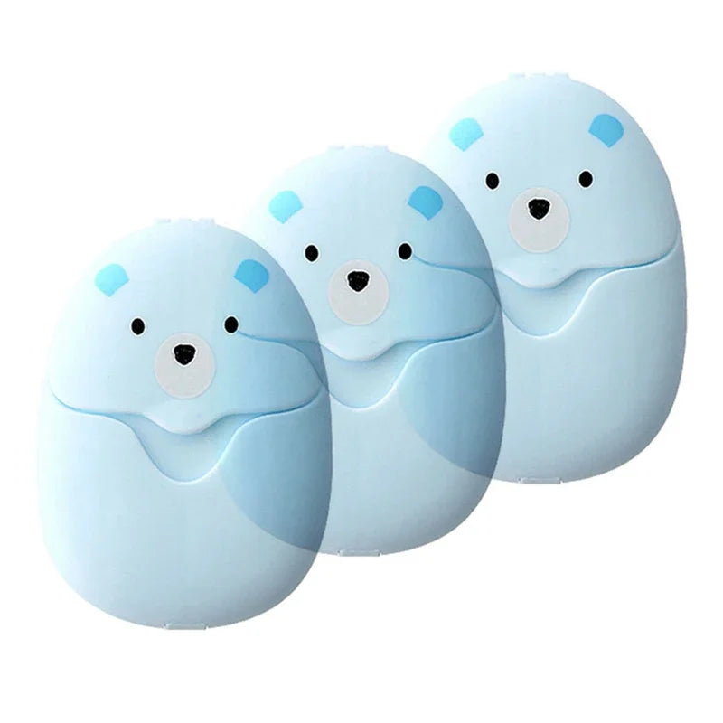 combo 3 Travel Soap Sheets Portable Soap Paper Bath Hand Outdoor Travel Cleaning Soap Sheet Fragrance Foam Suitable Camping