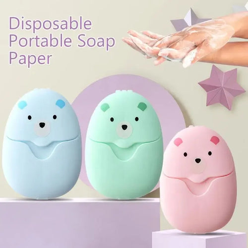 combo 3 Travel Soap Sheets Portable Soap Paper Bath Hand Outdoor Travel Cleaning Soap Sheet Fragrance Foam Suitable Camping