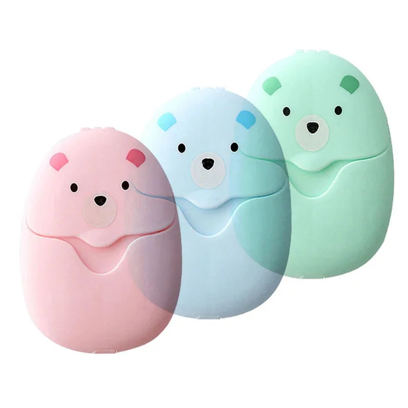 combo 3 Travel Soap Sheets Portable Soap Paper Bath Hand Outdoor Travel Cleaning Soap Sheet Fragrance Foam Suitable Camping